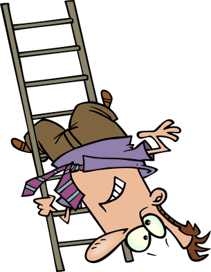 BE cartoon ladder fail DP