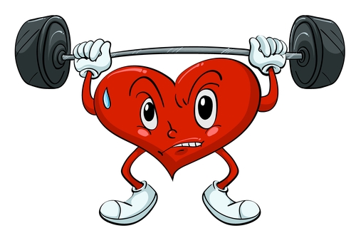 Heart lifting weights
