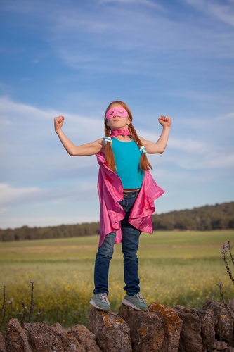 strong confident girl child concept