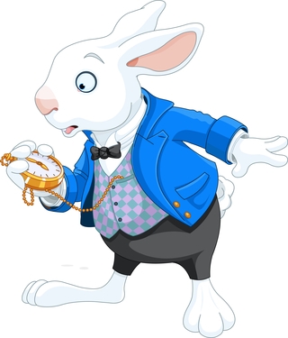 White Rabbit with pocket watch